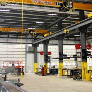 BayLine High Bay LED Luminaire Implement in a Service