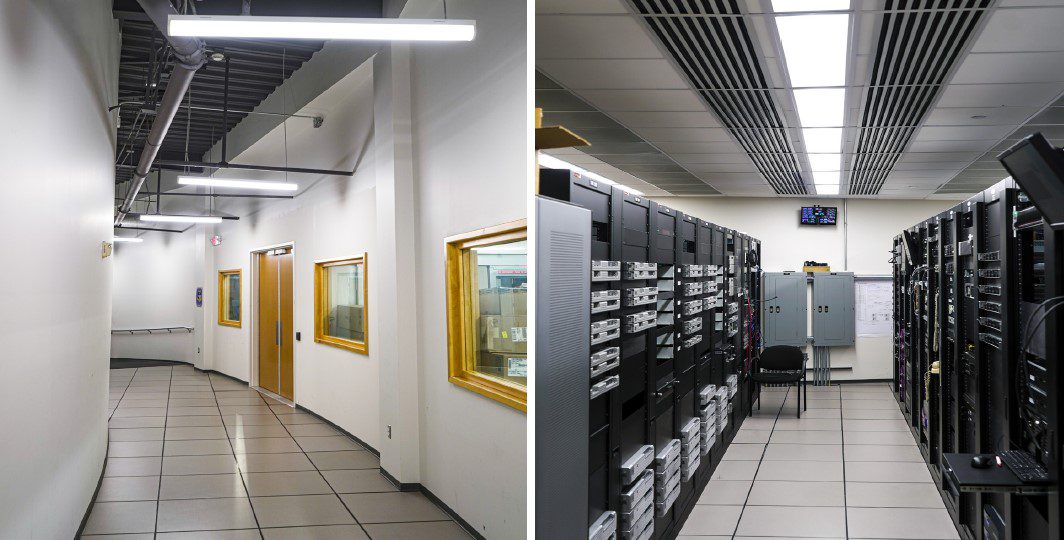 ABC13 News Station LED Lighting in Server Room Coridor