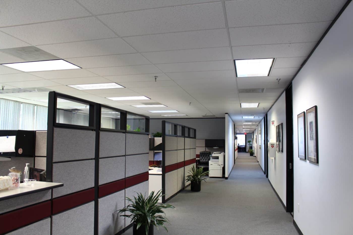 HISCO Office 2x4 Troffer and Warehouse Highbay LED Conversion 1 Hisco Office LED Upgrage