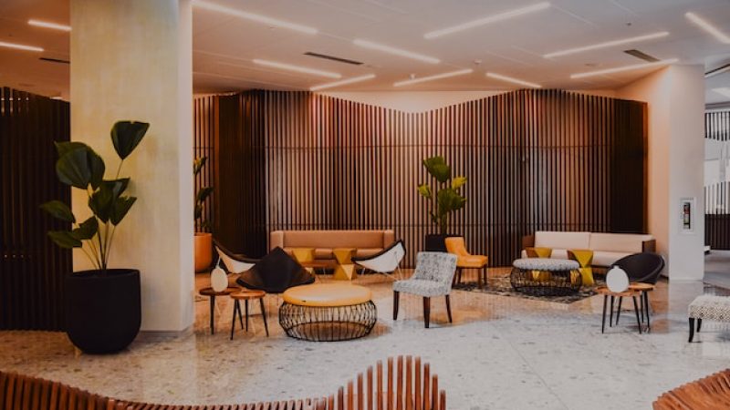 LED Lighting in a hotel reception